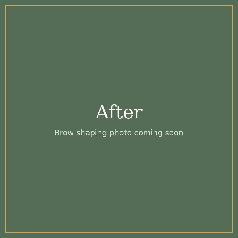 Brow shaping after photo, coming soon